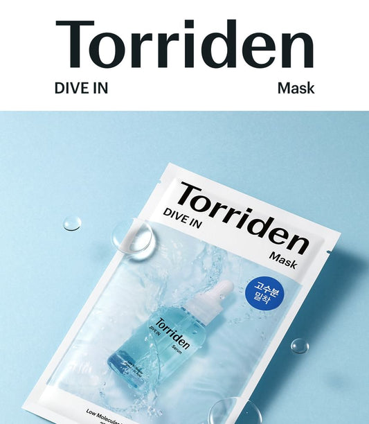 Torriden DIVE-IN Low Molecule Hyaluronic Acid Mask Set 10 sheets 27ml